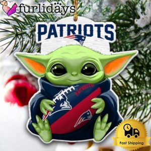 NFL New England Patriots Baby Yoda Christmas Tree Ornament