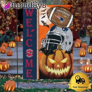 NFL New England Patriots Welcome Halloween Garden Flag