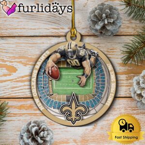 NFL New Orleans Saints StadiumView Layered Wood Christmas Ornament