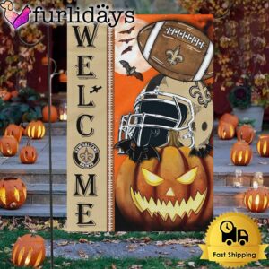 NFL New Orleans Saints Welcome Halloween Garden Flag