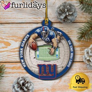 NFL New York Giants StadiumView Layered Wood Christmas Ornament