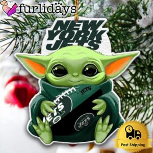 NFL New York Jets Baby Yoda Christmas Tree Ornament