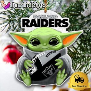 NFL Oakland Raiders Baby Yoda Christmas…