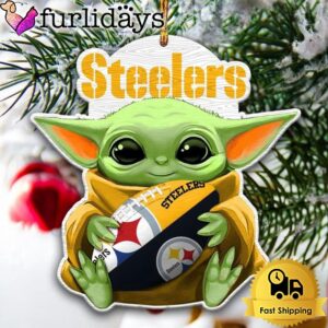 NFL Pittsburgh Steelers Baby Yoda Christmas Tree Ornament