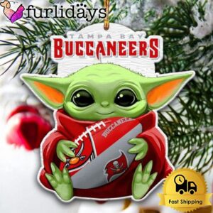 NFL Tampa Bay Buccaneers Baby Yoda Christmas Tree Ornament