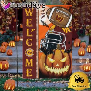 NFL Washington Commanders Welcome Halloween Garden Flag