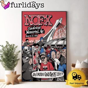 NOFX At Parc Olympique In Montreal QC On August 24-25 2024 Poster Canvas