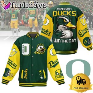 Oregon Ducks Football Win The Day Baseball Jacket