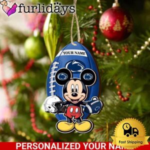 Personalized Name NCAA Penn State Nittany Lions Football Mickey Mouse Ornament