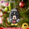 Personalized Name NFL Las Vegas Raiders Football Mickey Mouse Ornament