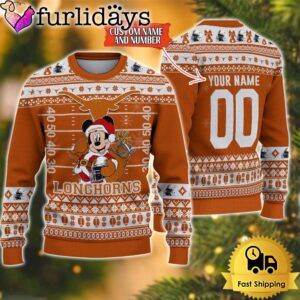 Personalized NCAA Texas Longhorns Mickey Christmas…