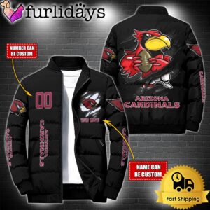 Personalized NFL Arizona Cardinals Mascot Puffer Jacket