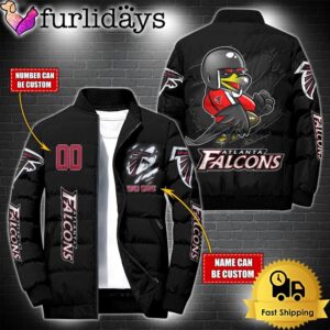 Personalized NFL Atlanta Falcons Mascot Puffer Jacket