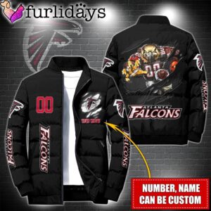 Personalized NFL Atlanta Falcons Warrior Mascot Puffer Jacket