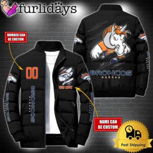 Personalized NFL Denver Broncos Mascot Puffer Jacket