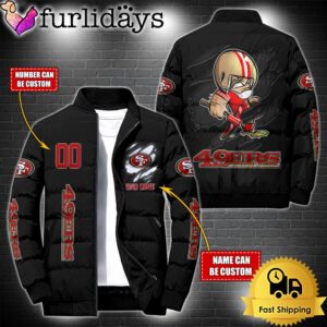 Personalized NFL San Francisco 49ers Mascot Puffer Jacket