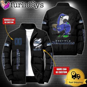 Personalized NFL Seattle Seahawks Mascot Puffer…