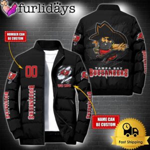 Personalized NFL Tampa Bay Buccaneers Mascot Puffer Jacket