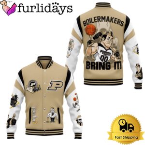 Purdue Boilermakers Basketball Bring It Baseball Jacket