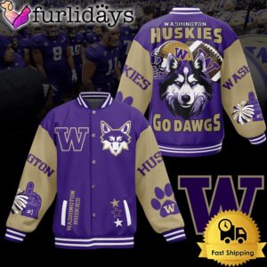 Washington Huskies Football Go Dawgs Baseball Jacket