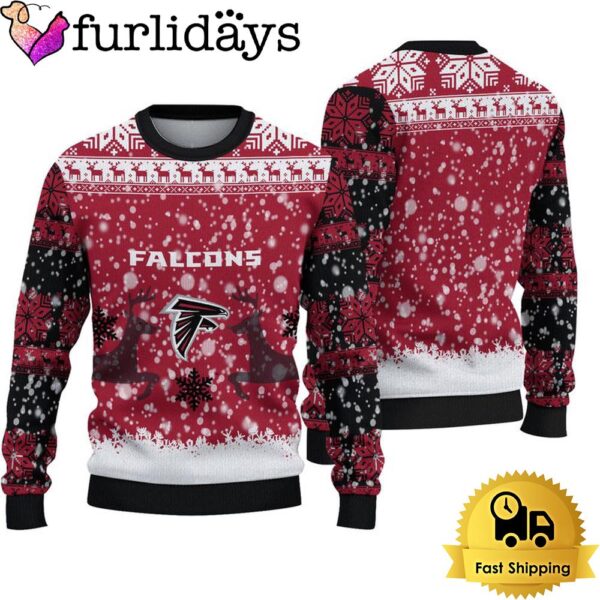 Atlanta Falcons Reindeer Football Ugly Christmas Sweater