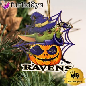 Baltimore Ravens Baby Yoda Pumpkin Halloween…