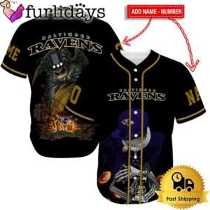 Baltimore Ravens Skull Halloween Custom Name…