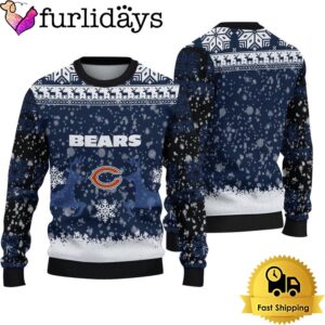 Chicago Bears Reindeer Football Ugly Christmas…