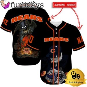 Chicago Bears Skull Halloween Custom Name…