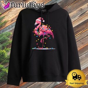 Christmas Flamingo Lover Santa Xmas Hoodie