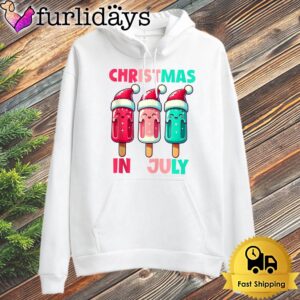 Christmas In July Ice Pops In Santa Hat Kids Toddler Cute Tank Top Hoodie