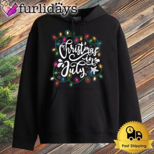 Christmas In July Lights Funny Summer Xmas Hoodie