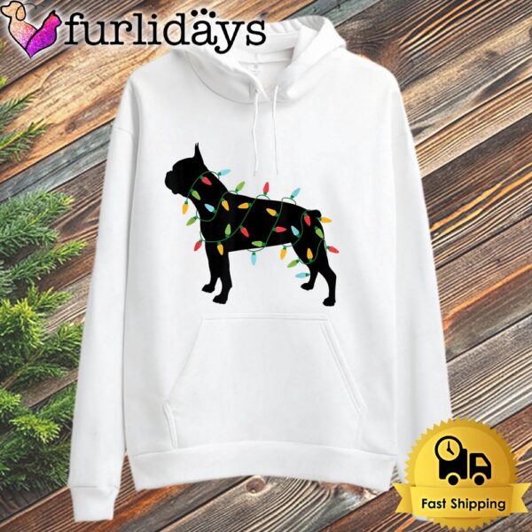 Christmas Lights Boston Terrier Gifts For Dog Lovers Hoodie