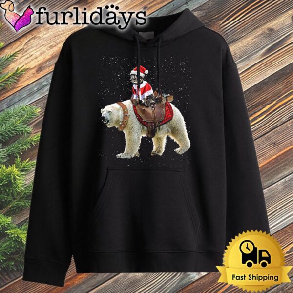 Christmas Polar Bear Cat Christmas Santa Cat Hoodie