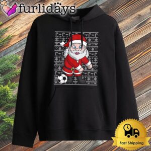 Christmas Santa Claus Soccer Flossing Hoodie