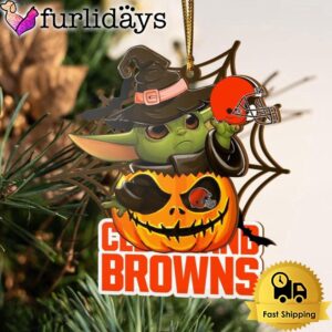 Cleveland Browns Baby Yoda Pumpkin Halloween…