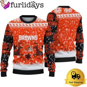 Cleveland Browns Reindeer Football Ugly Christmas…