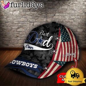 Custom NFL Dallas Cowboys Best Dad Camo All Over Print 3D Classic Cap