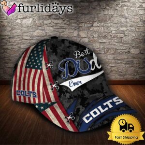 Custom NFL Indianapolis Colts Best Dad All Over Print 3D Classic Cap