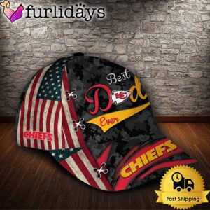 Custom NFL Kansas City Chiefs Best Dad Ever All Over Print 3D Baseball Cap