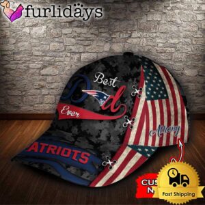 Custom NFL New England Patriots Best Dad All Over Print 3D Baseball Cap