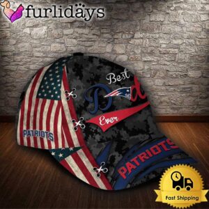 Custom NFL New England Patriots Best Dad All Over Print 3D Baseball Cap