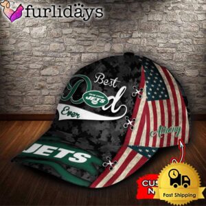 Custom NFL New York Jets Best Dad Camo All Over Print 3D Classic Cap