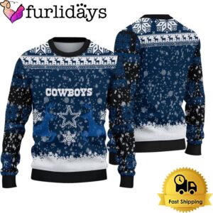 Dallas Cowboys Reindeer Football Ugly Christmas…