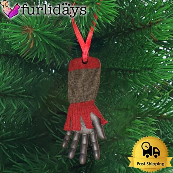 Freddy Krueger Left Hand Wooden Ornament