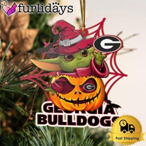 Georgia Bulldogs Baby Yoda Pumpkin Halloween…