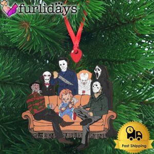 Horror Villain Squad Wooden Ornament