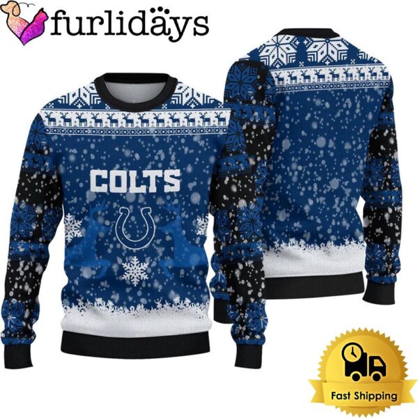 Indianapolis Colts Reindeer Football Ugly Christmas Sweater