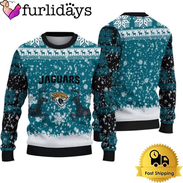 Jacksonville Jaguars Reindeer Football Ugly Christmas Sweater