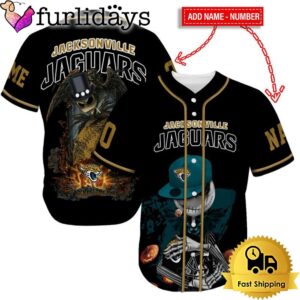 Jacksonville Jaguars Skull Halloween Custom Name…